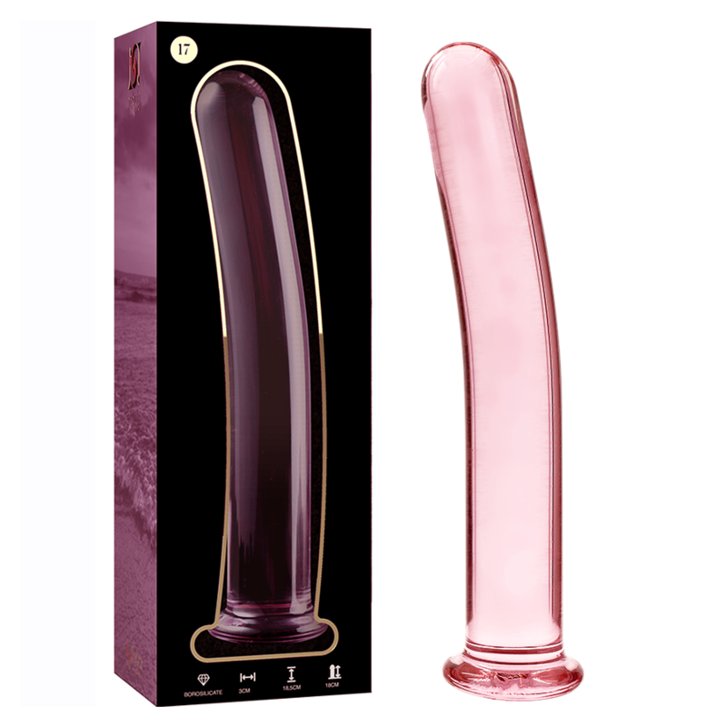 NEBULA SERIES BY IBIZA - MODELL 17 DILDO BOROSILIKATGLAS ROSA 18,5 CM -O- 3 CM