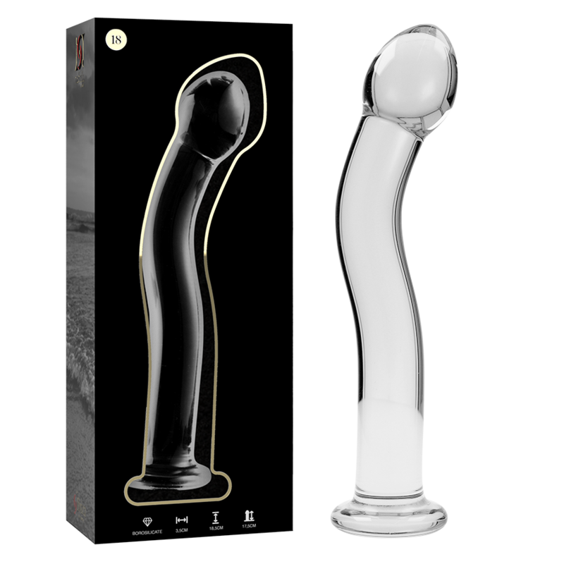 NEBULA SERIES BY IBIZA - MODELL 18 DILDO BOROSILIKATGLAS KLAR 18,5 CM -O- 3,5 CM