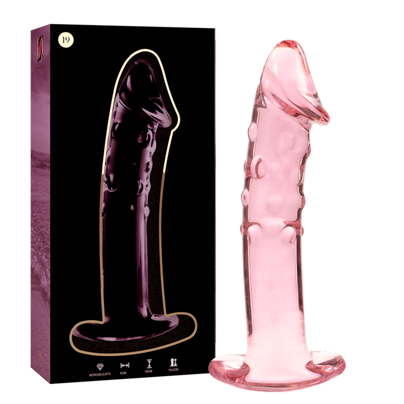 NEBULA SERIES BY IBIZA - MODELL 19 DILDO AUS BOROSILIKATGLAS ROSA 18,5 CM -O- 4 CM