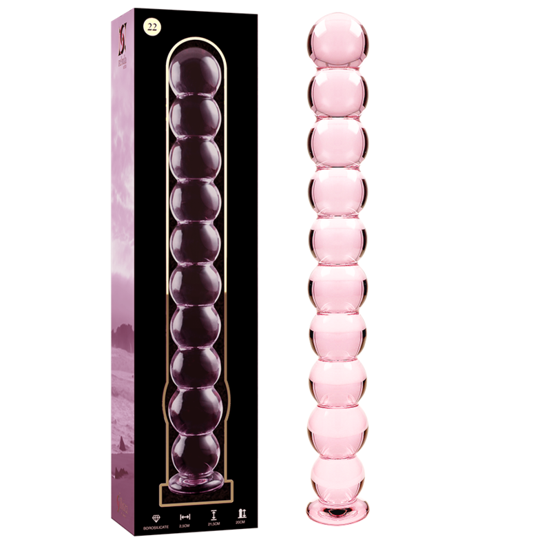 NEBULA SERIES BY IBIZA - MODELL 22 DILDO BOROSILIKATGLAS ROSA 21,5 CM -O- 2,5 CM
