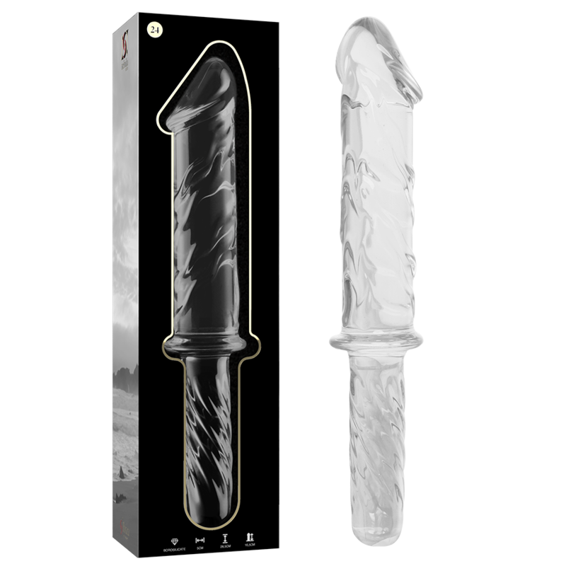 NEBULA SERIES BY IBIZA - MODELL 24 DILDO BOROSILIKATGLAS KLAR 28,5 CM -O- 5 CM
