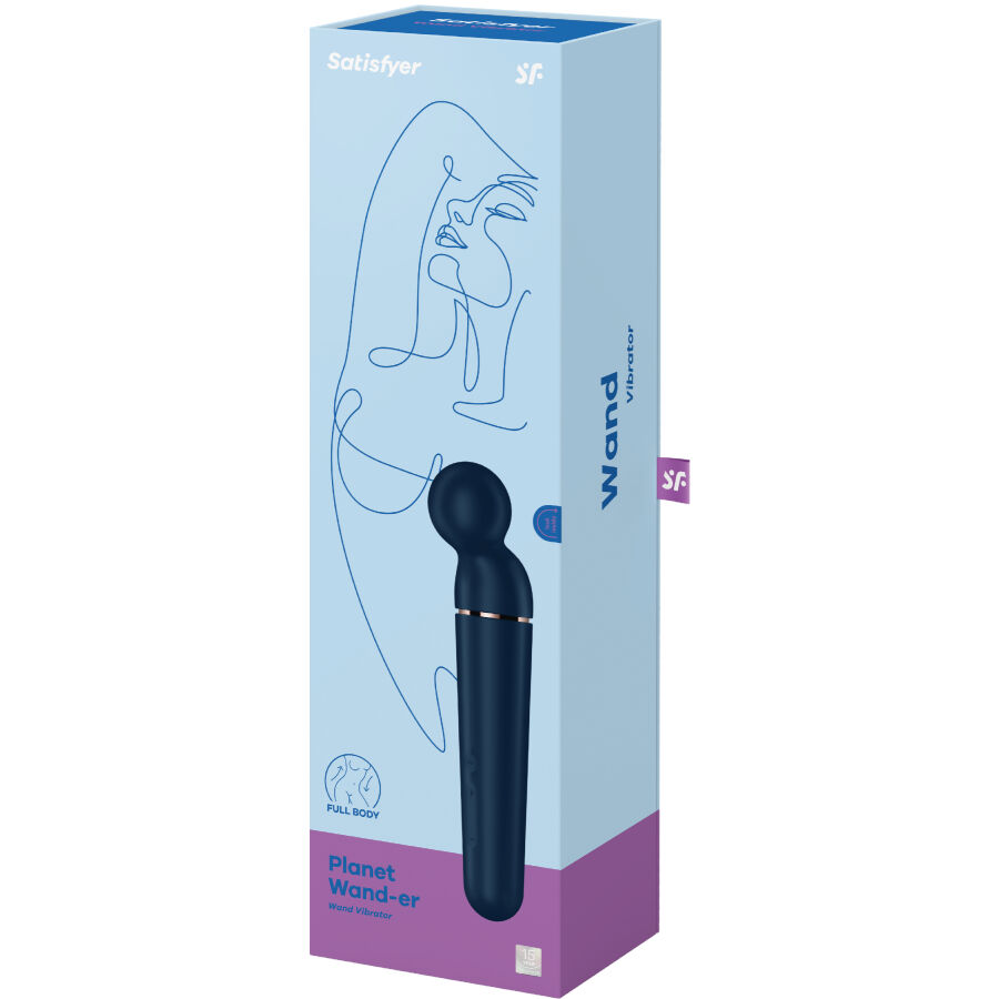 SATISFYER - PLANET WAND-ER Vibrator-Massager Blau
