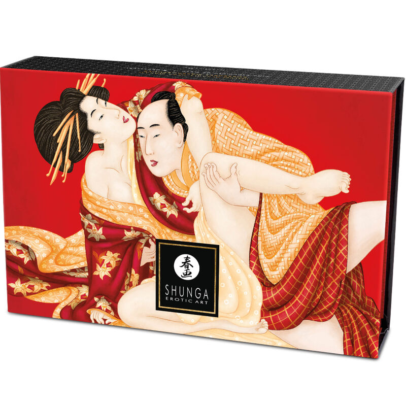 SHUNGA - Erdbeer-essbare Massagepulver-Set