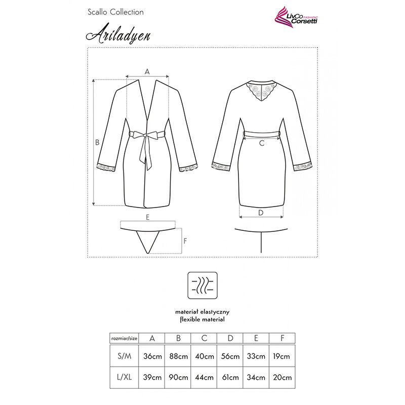 ARILADYEN LC 90568 Kleid + Höschen Schwarz