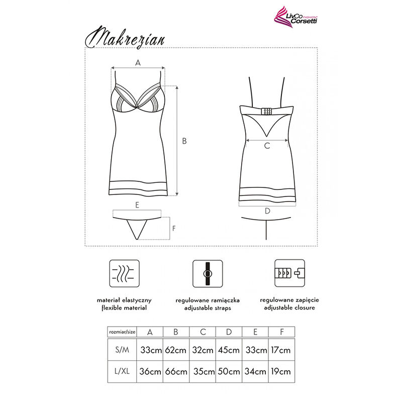 Makrezian LC 90545 Hemd + Hose Schwarz L/XL