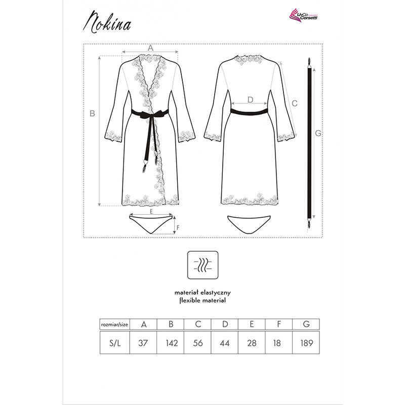NOKINA LC XG055 Kleid + Höschen Schwarz Eine Größe