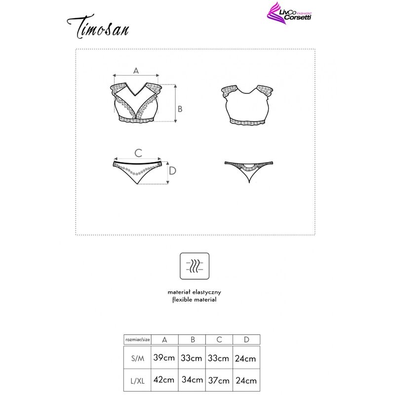 LIVCO CORSETTI FASHION - TIMOSAN LC 90631 BH + Höschen Schwarz