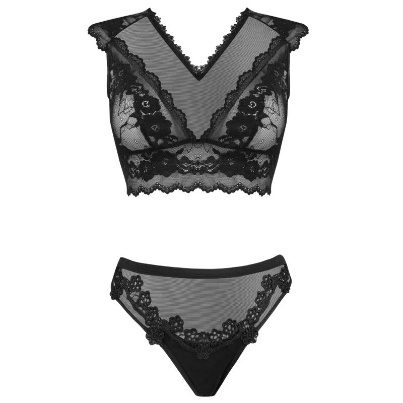 LIVCO CORSETTI FASHION - TIMOSAN LC 90631 BH + Höschen Schwarz