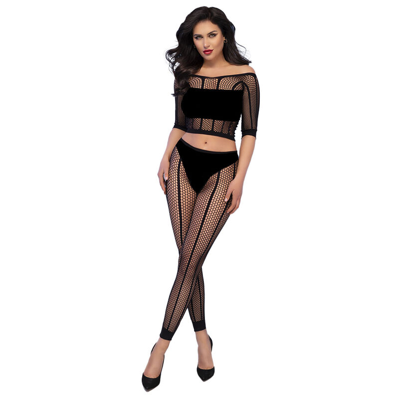 CHILIROSE - CR 4647 Top & Leggings Schwarz S/M