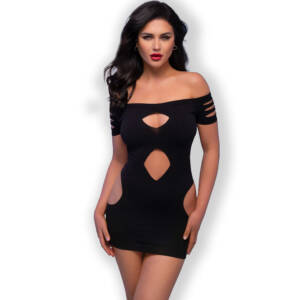 CHILIROSE - CR 4671 Kleid Schwarz S/M