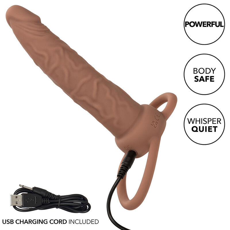 CALEXOTICS - PERFORMANCE MAXX wiederaufladbarer Dual-Penetrator, Braun