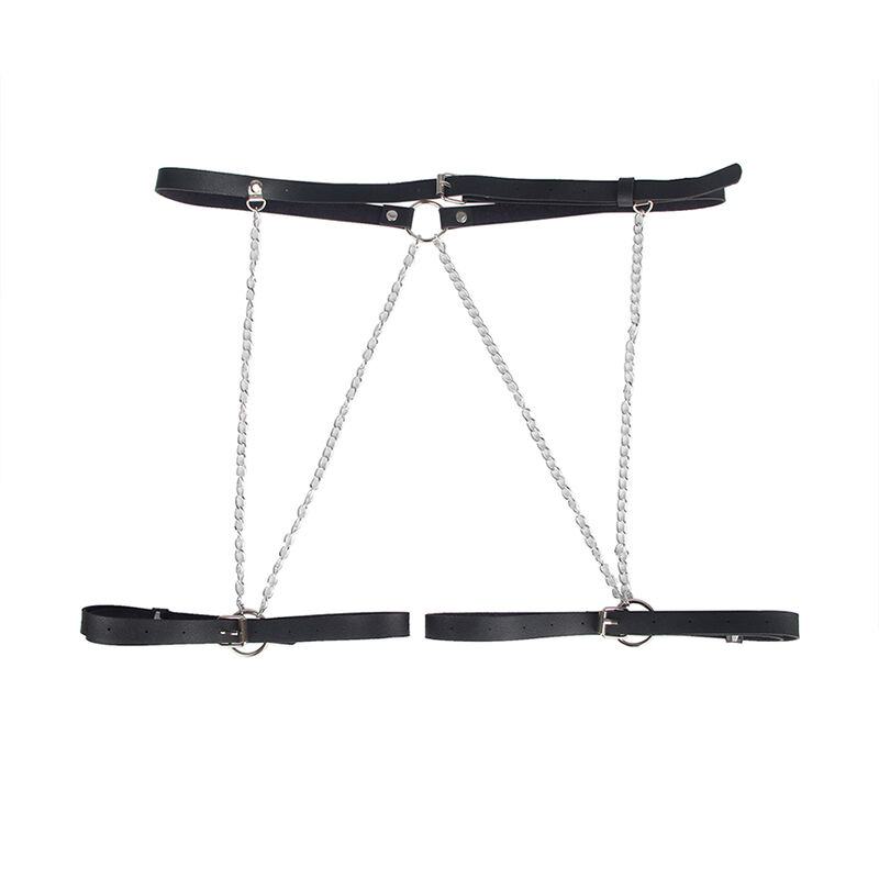 SUBBLIME - Ledergürtel-Harness Schwarz Eine Größe