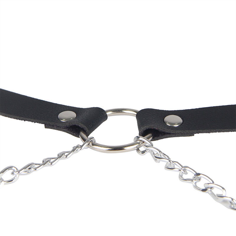SUBBLIME - Ledergürtel-Harness Schwarz Eine Größe