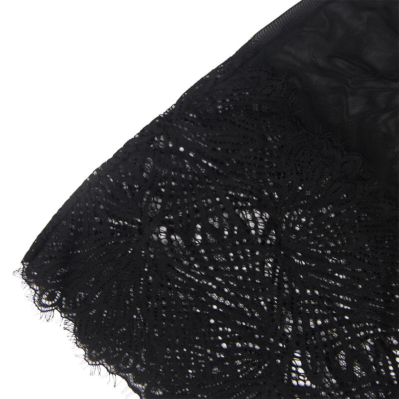 SUBBLIME - Babydoll mit verstellbaren Spitzenträgern Schwarz L/XL