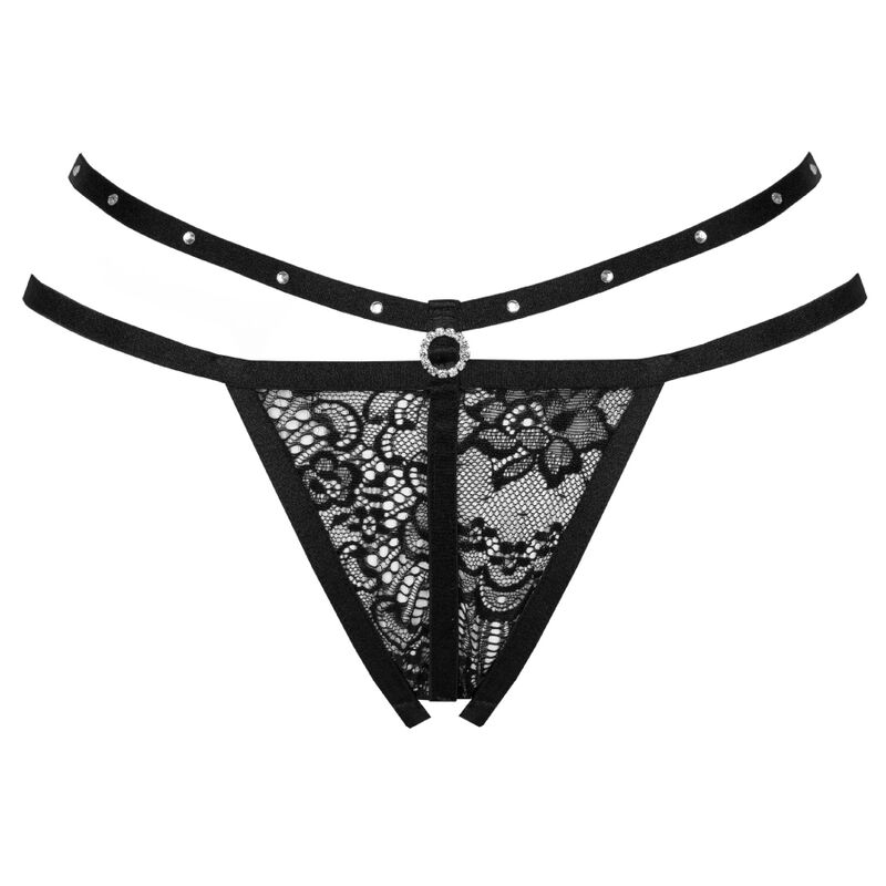 NOMADE TANGA MIT SCHRITTFREIEN SCHWARZ