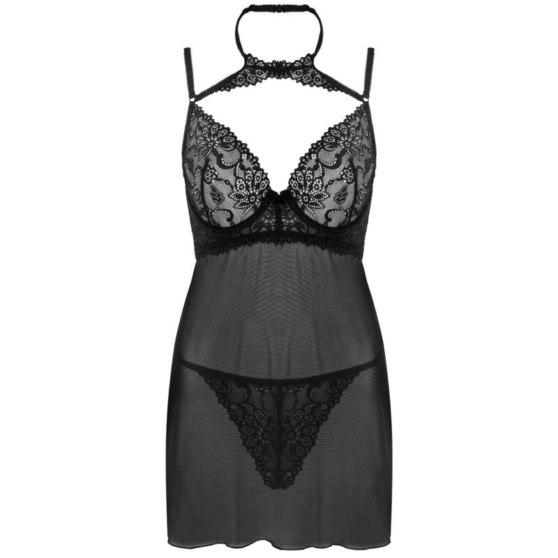 BINELLA SET BABYDOLL + TANGA Schwarz