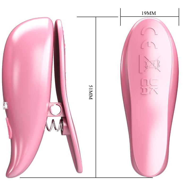 PRETTY LOVE - LEAF VIBRIERENDE NIPPELKLEMMEN PINK