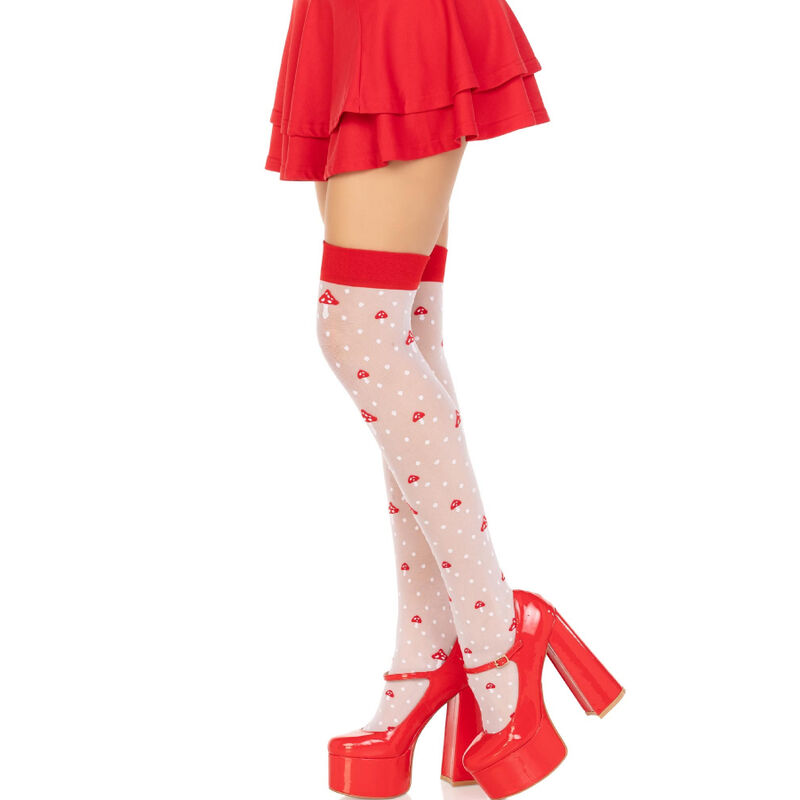 PILZ HOHE SOCKEN ROT/WEISS