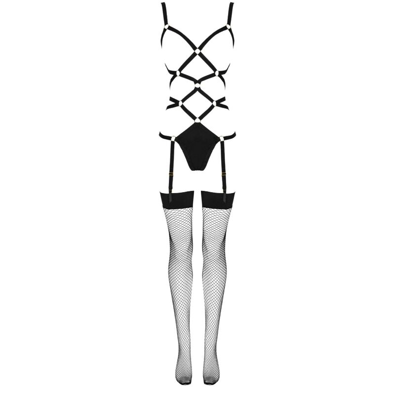 THIARA LC 20213 SET BODY + STRÜMPFE Schwarz L/XL