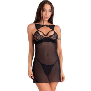 KROLINA LC 90734 Chemise + Tanga Schwarz