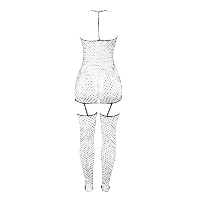 SUBBLIME - 951955 Glänzender Netz-Bodystocking Eine Größe