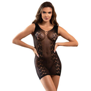 SUBBLIME - 952167 Kurzes elastisches Netzkleid Schwarz Einheitsgröße