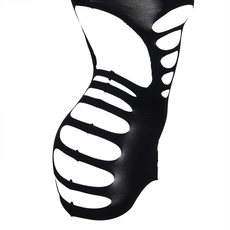 SUBBLIME - 952266 Langärmliges elastisches Netzkleid Schwarz Einheitsgröße