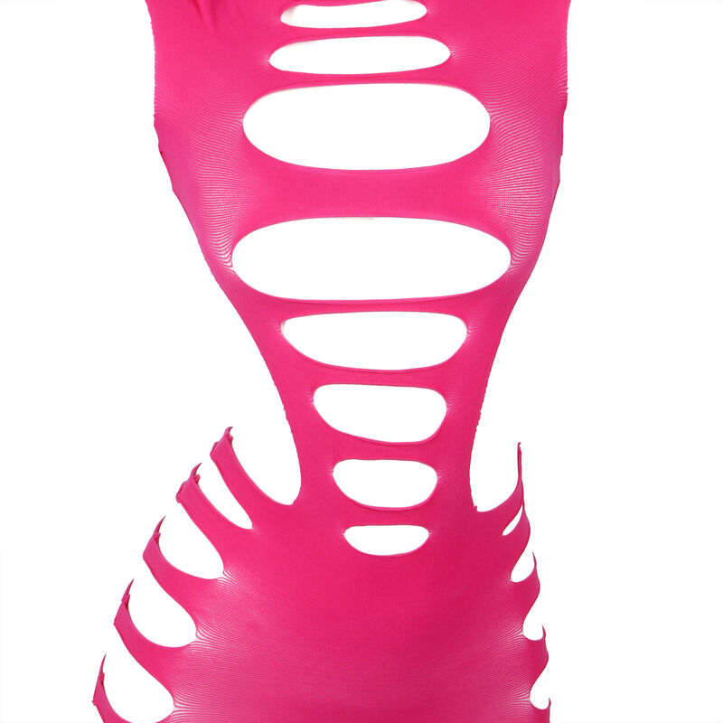 SUBBLIME - 952273 Langärmliges elastisches Netzkleid Rosa Einheitsgröße