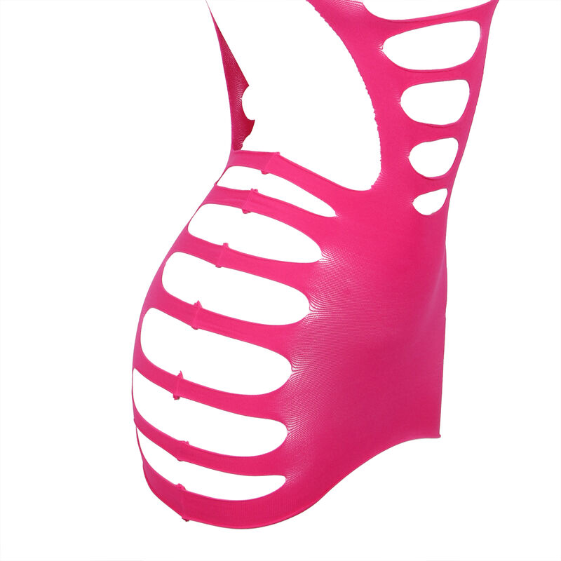 SUBBLIME - 952273 Langärmliges elastisches Netzkleid Rosa Einheitsgröße