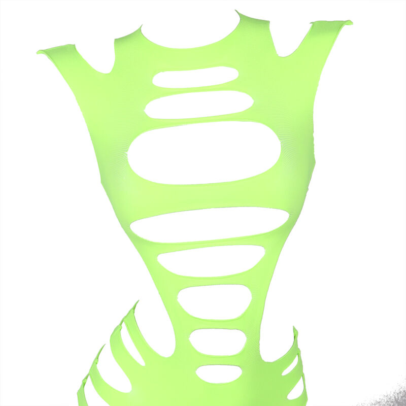 SUBBLIME - 952280 Grün langärmliges elastisches Netzkleid Einheitsgröße