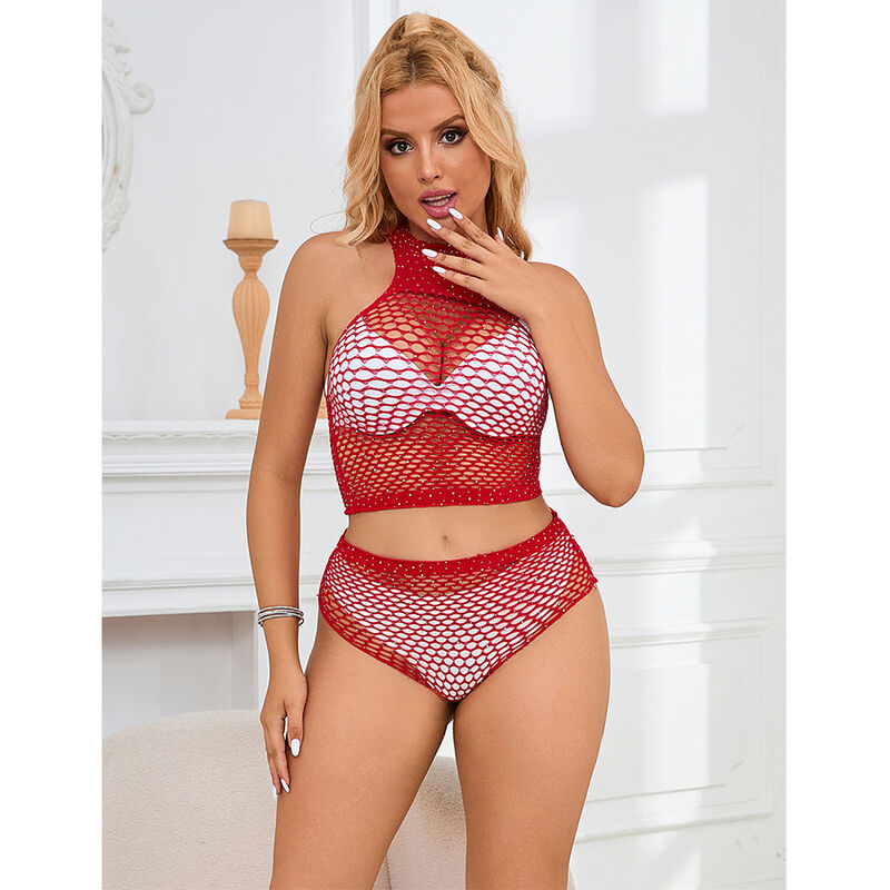SUBBLIME - 952402 Netzset mit rosa Diamanten, eine Größe