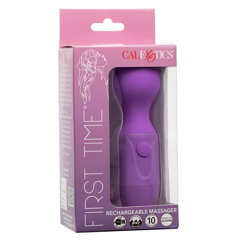 CALEXOTICS - FIRST TIME wiederaufladbares Massagerät 10 Vibrationen Lila