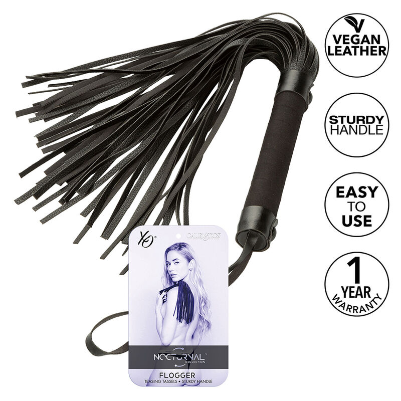 CALEXOTICS - NOCTURNAL FLOGGER LEATHER SCHWARZ