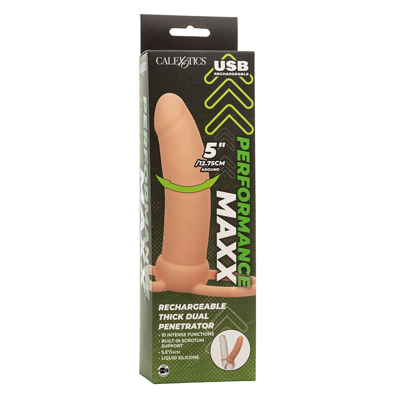 CALEXOTICS - MAXX THICK DUAL PENETRATOR 10 VIBRATIONEN FLEISCH