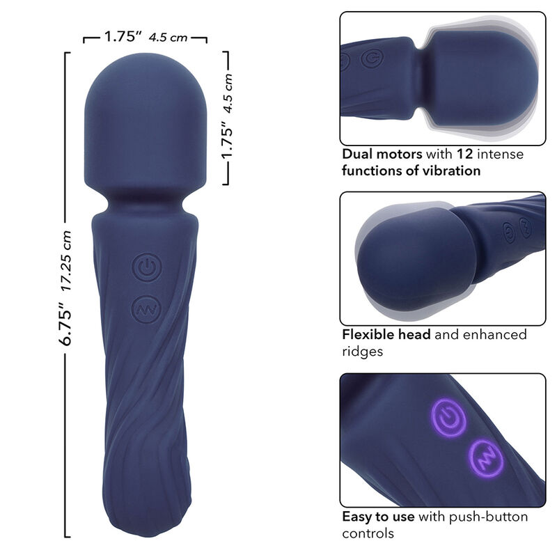 CALEXOTICS - CHARISMA ALLURE MASSAGER DOPPELMOTOR 12 FUNKTIONEN 17,25 CM X 4,5 CM Lila