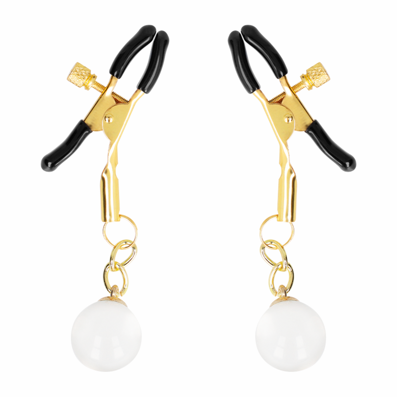 KINK - Glasperlen-Nippelklemmen Gold 6 cm