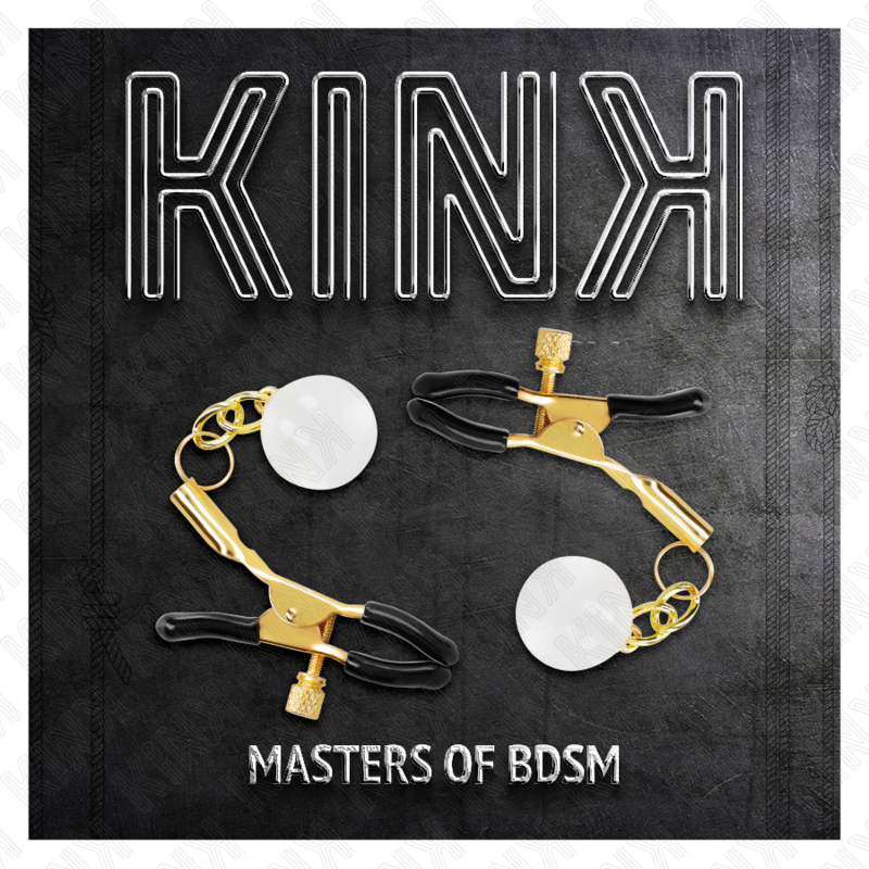 KINK - Glasperlen-Nippelklemmen Gold 6 cm