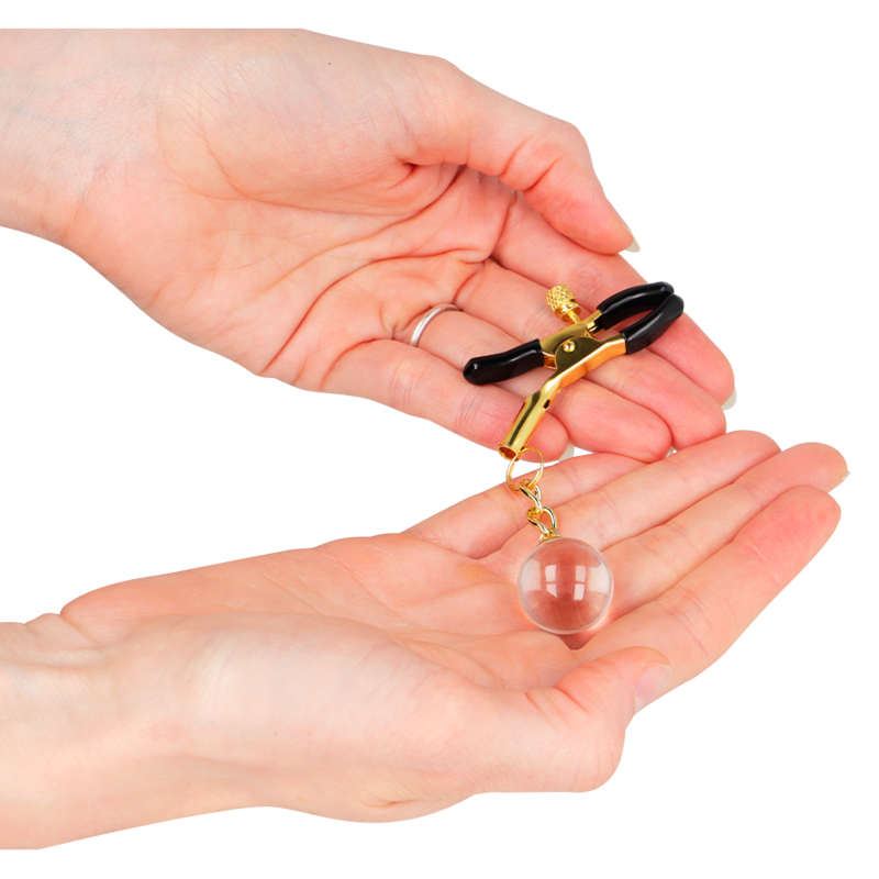 KINK - Glasperlen-Nippelklemmen Gold 6 cm
