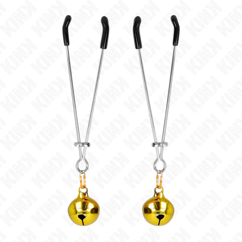 KINK - Dünne Glocken-Nippelklemmen Gold 7 cm