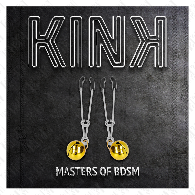 KINK - Dünne Glocken-Nippelklemmen Gold 7 cm