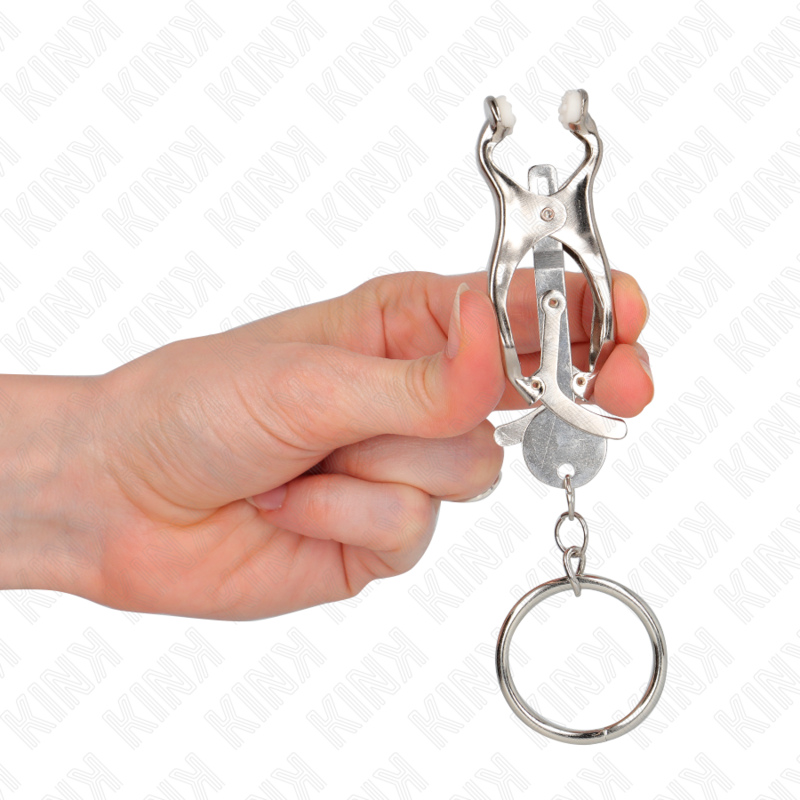 KINK - O-RING Japanische Kleeblatt-Nippelklemmen Silber