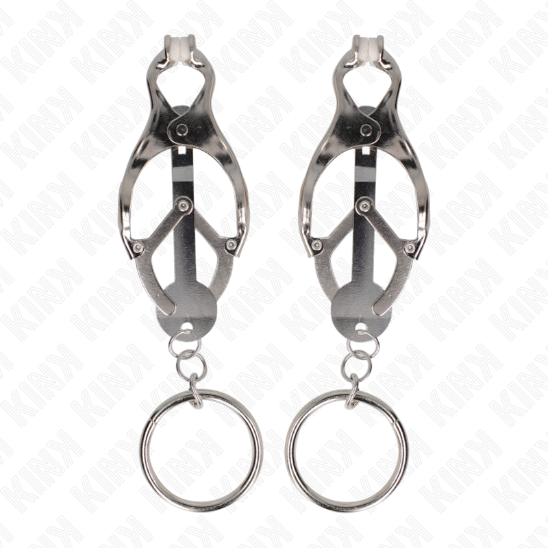 KINK - O-RING Japanische Kleeblatt-Nippelklemmen Silber