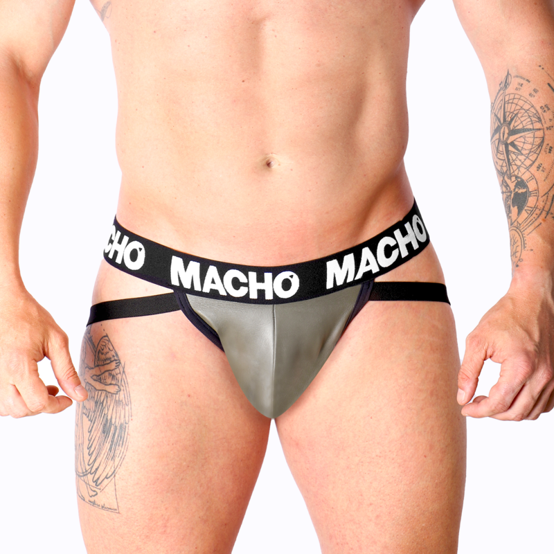 MACHO - MX27GR JOCK LEDER GRAU BEIGE