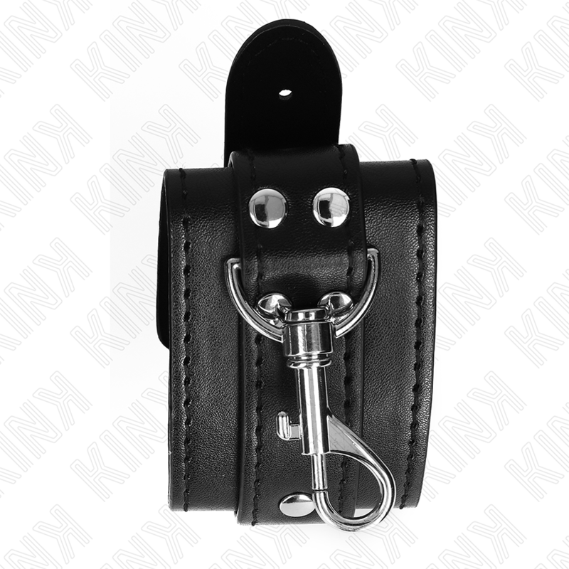 KINK - Abnehmbaren Dungeon Handgelenkfesseln Schwarz Verstellbar 21-28 cm x 5,5 cm