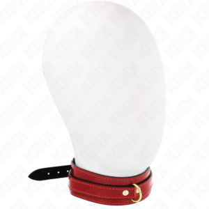 KINK - Weinfarbene verstellbare Halskette mit goldenen Details 29-42,5 cm x 4 cm