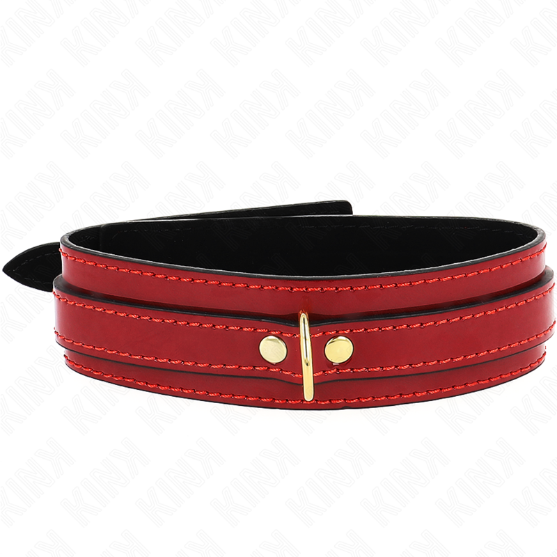 KINK - Weinfarbene verstellbare Halskette mit goldenen Details 29-42,5 cm x 4 cm