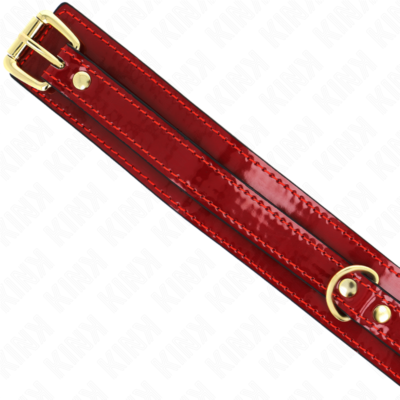 KINK - Weinfarbene verstellbare Halskette mit goldenen Details 29-42,5 cm x 4 cm