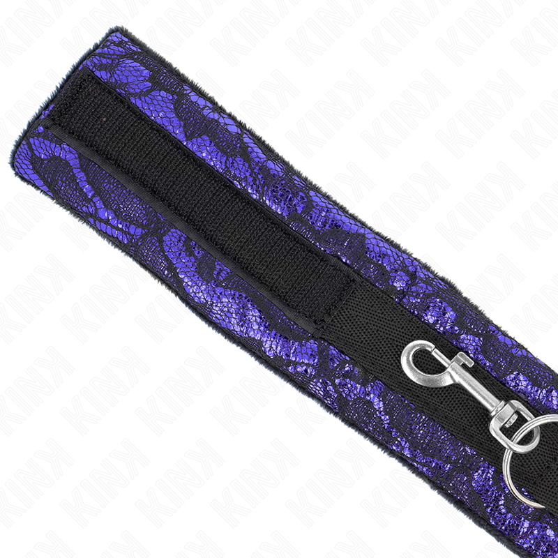KINK - Kurze Halskette aus Samtspitze mit Gürtel 105 cm mit Nylonbesatz 44 x 5,5 cm