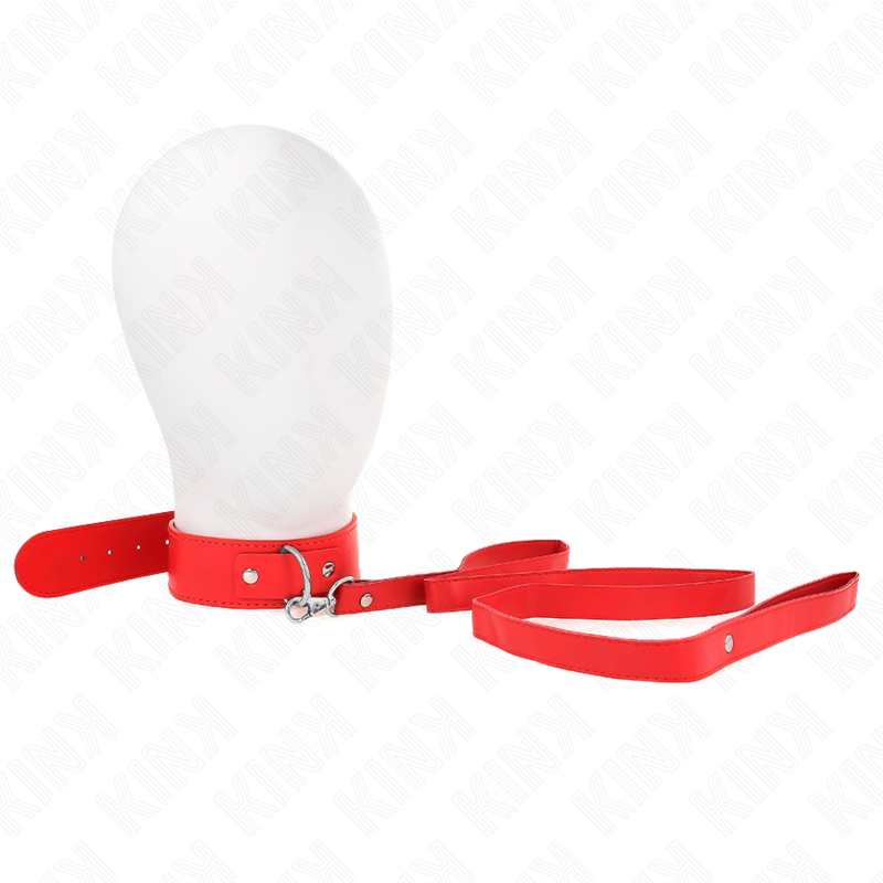 KINK - HALSKETTE MIT GÜRTEL 116 CM ROT GURT VERSTELLBAR 32-50 CM X 8 CM
