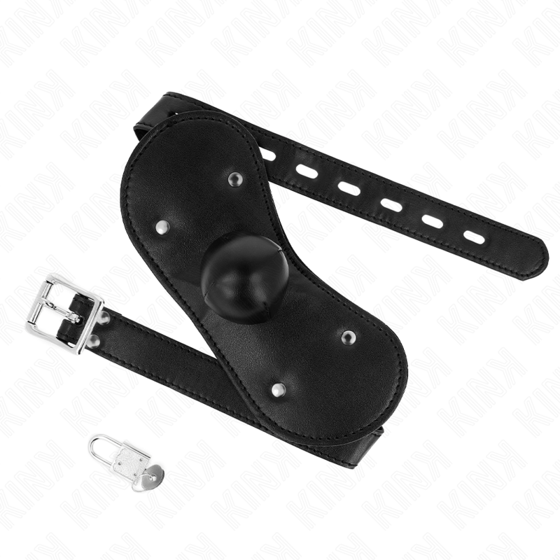 KINK - BALL GAG Mundmaske mit Schloss verstellbar 42-60 cm
